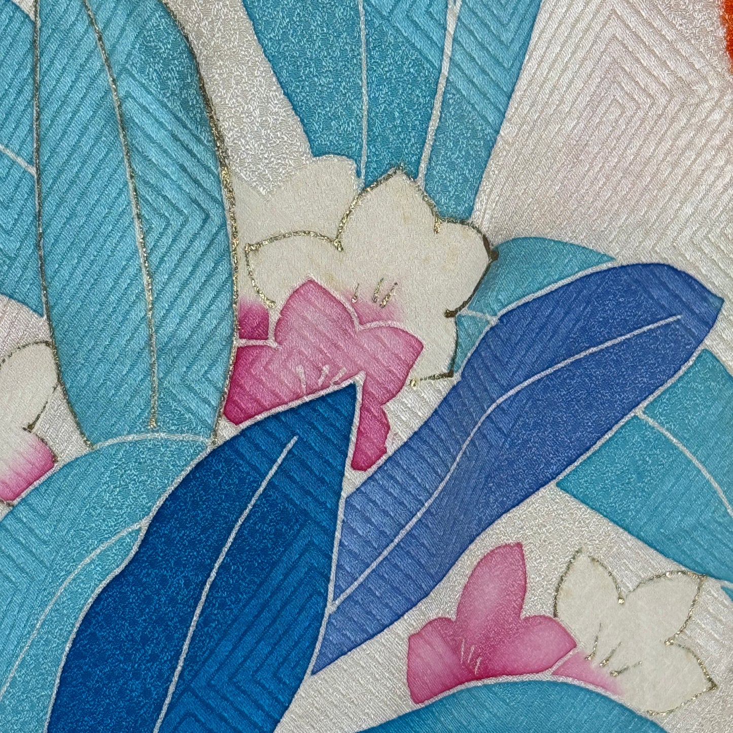 "Peony Pop" Vintage Furisode Kimono