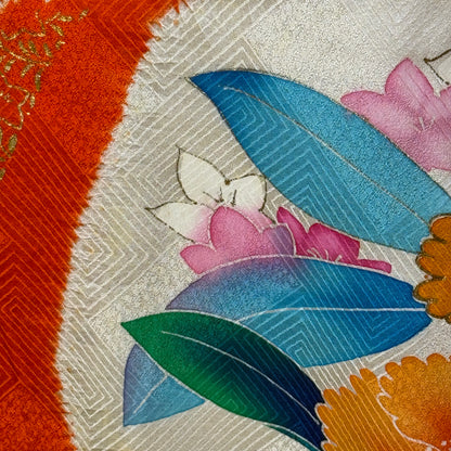 "Peony Pop" Vintage Furisode Kimono