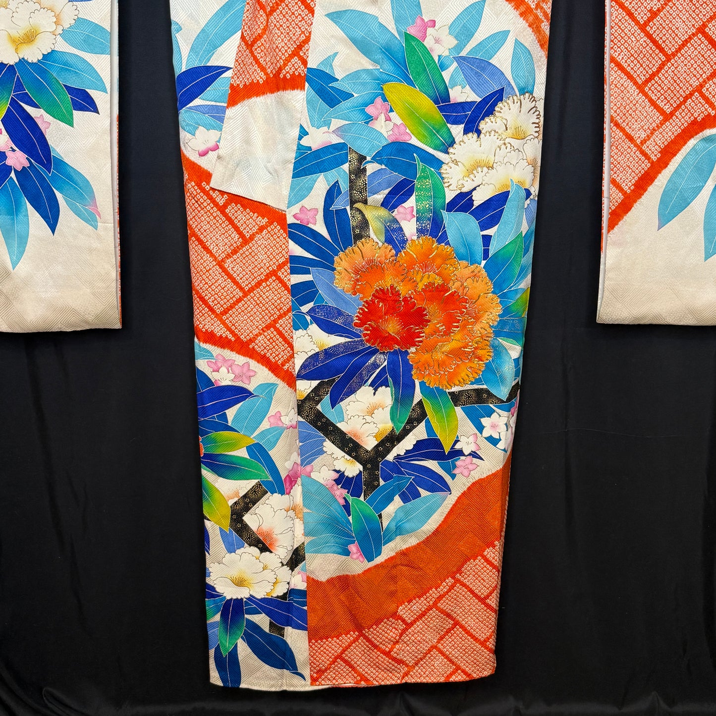 "Peony Pop" Vintage Furisode Kimono