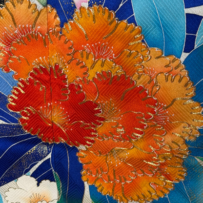"Peony Pop" Vintage Furisode Kimono