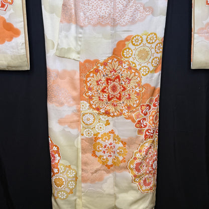 "Sunlit Clouds" Vintage Furisode Kimono