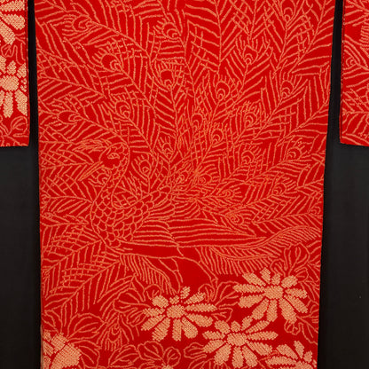 "Shibori Peacock" Vintage Juban Underkimono