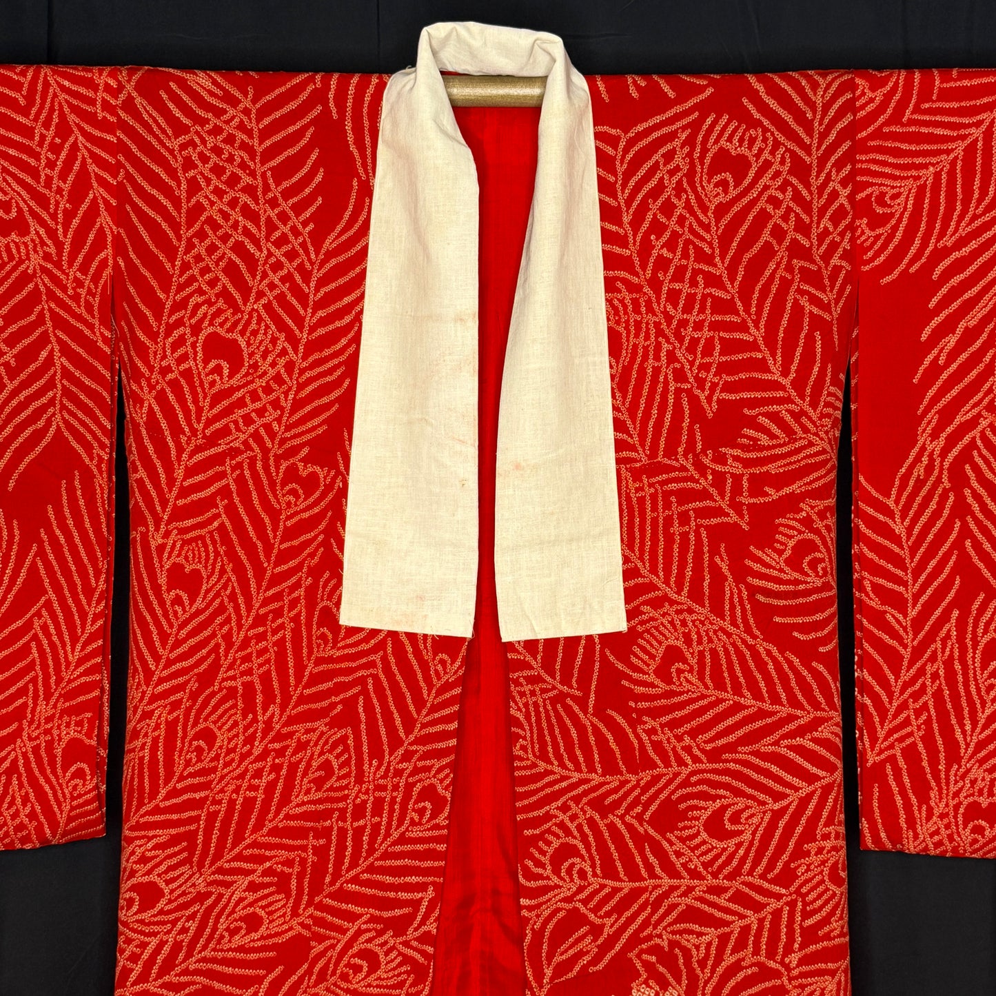 "Shibori Peacock" Vintage Juban Underkimono