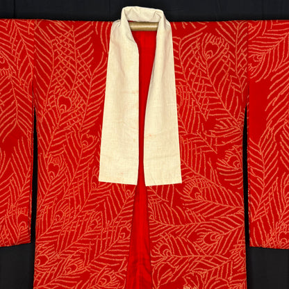 "Shibori Peacock" Vintage Juban Underkimono