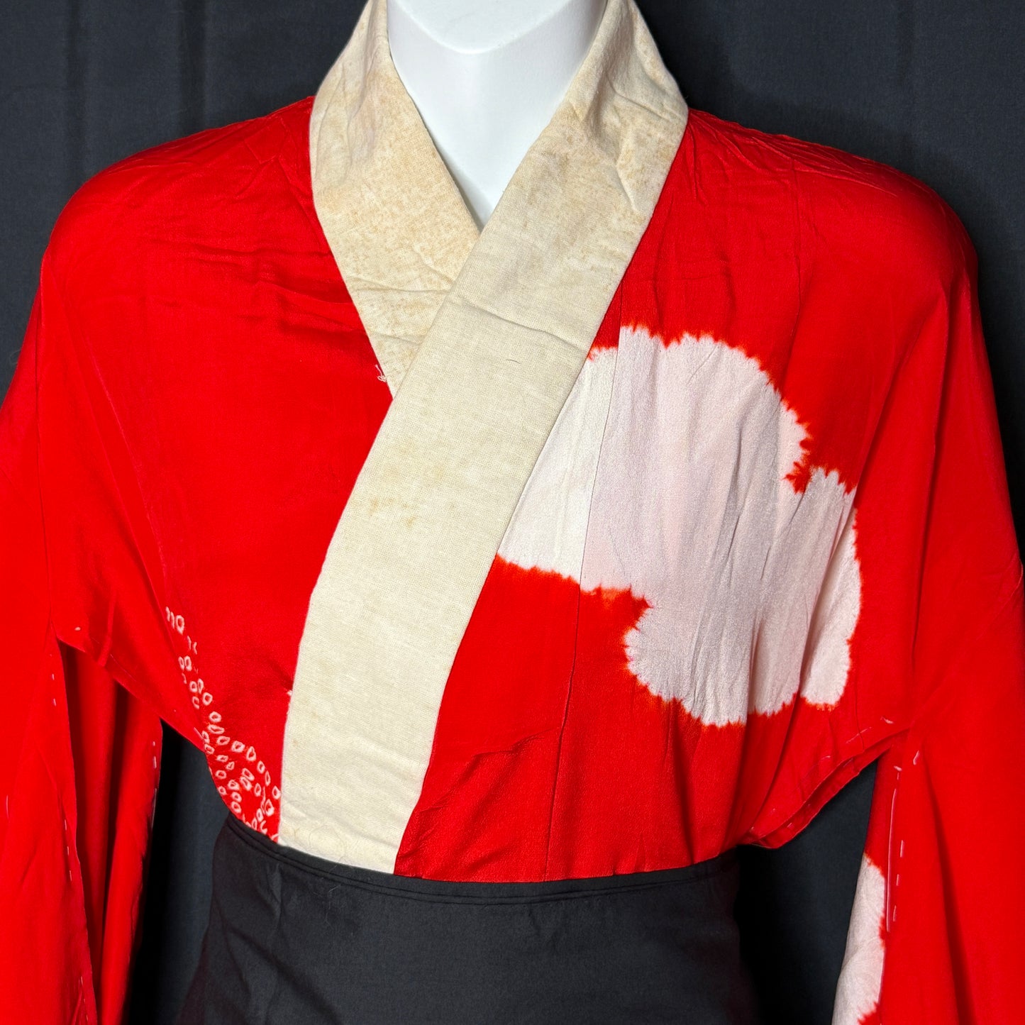 "Cranes in the Clouds" Vintage Juban Underkimono