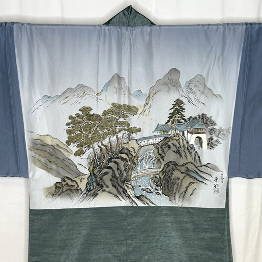 "Nihonga Painting" Vintage Man's Haori