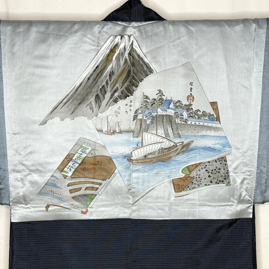 "Tokaido Gojusan-tsugi" Vintage Man's Haori