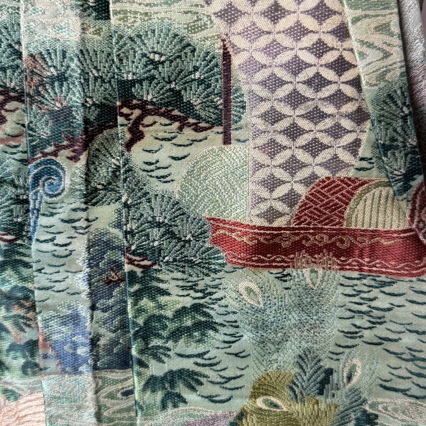 "Woven Landscape" Vintage Boy's Hakama