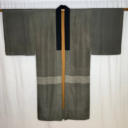 "Black Cormorant" Man's Juban Underkimono