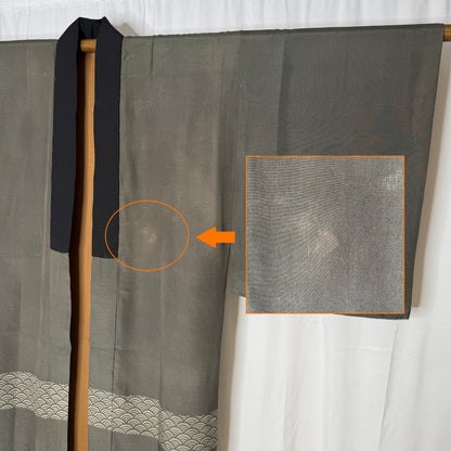 "Black Cormorant" Man's Juban Underkimono