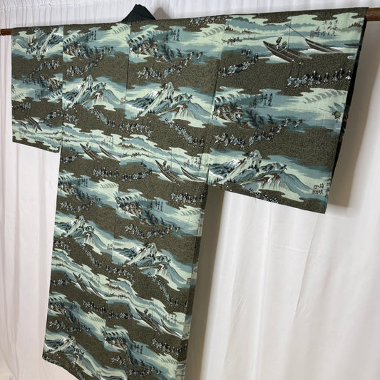 "Travelers" Man's Juban Underkimono