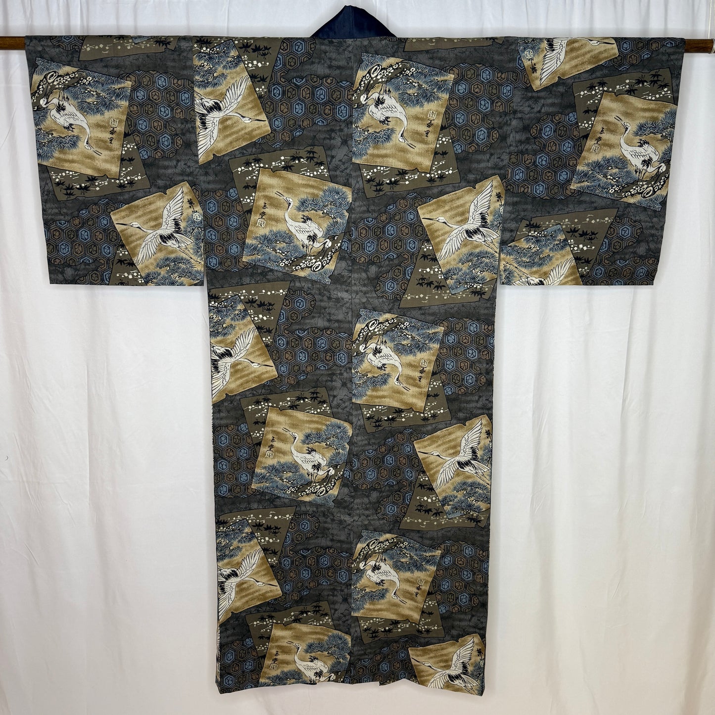 "Crane, Pine, Tortoise" Man's Juban Underkimono