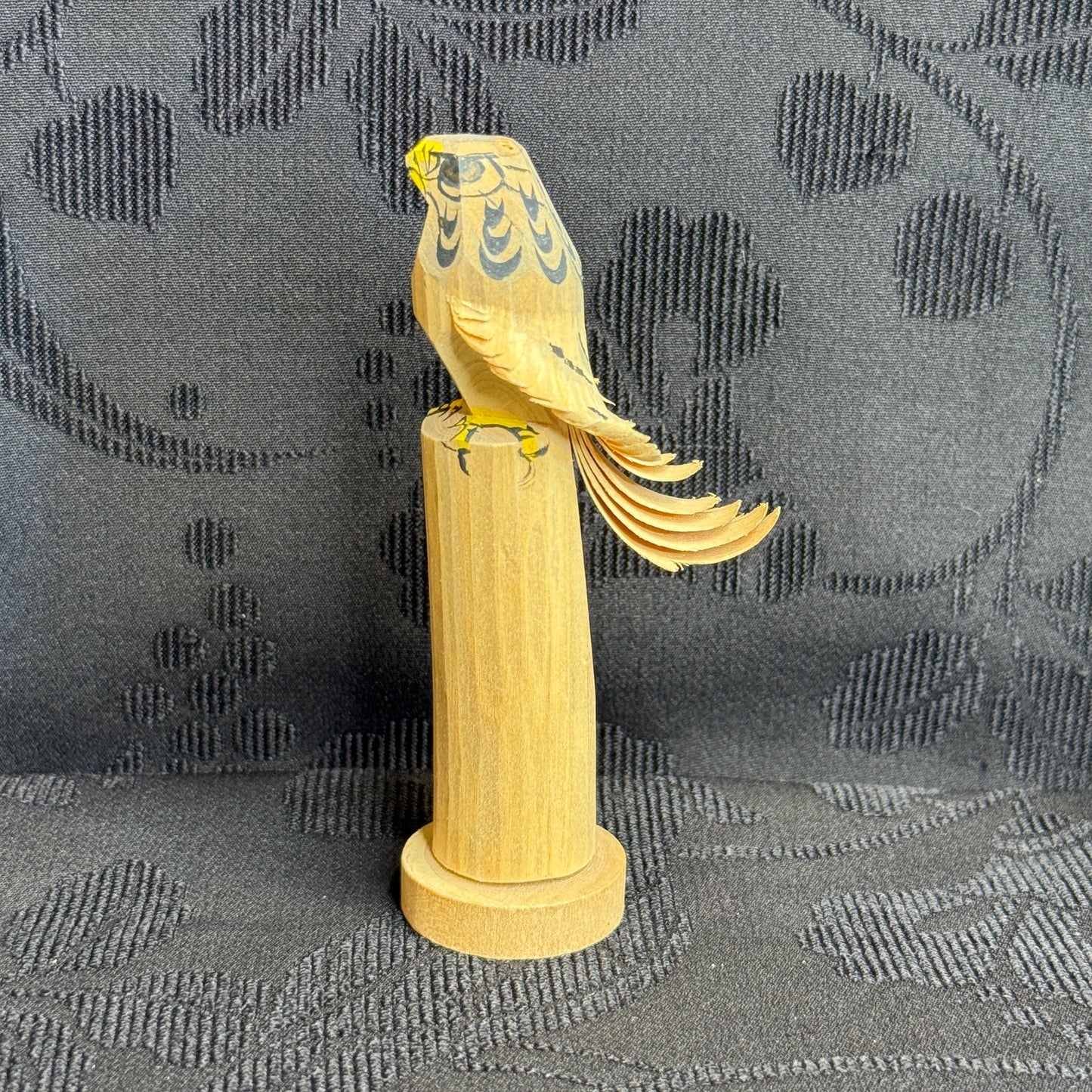 "Falcon Carving" Vintage Wood Sculpture