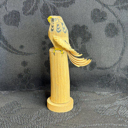 "Falcon Carving" Vintage Wood Sculpture