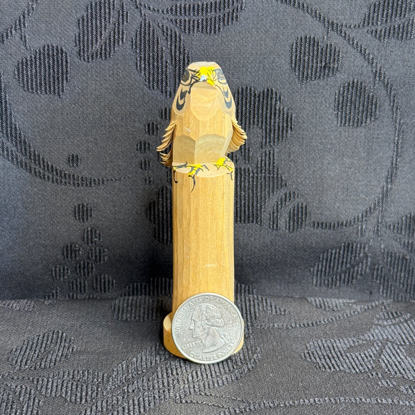 "Falcon Carving" Vintage Wood Sculpture