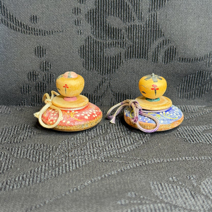 "Spinning Sweethearts" Vintage Kokeshi Doll Pair