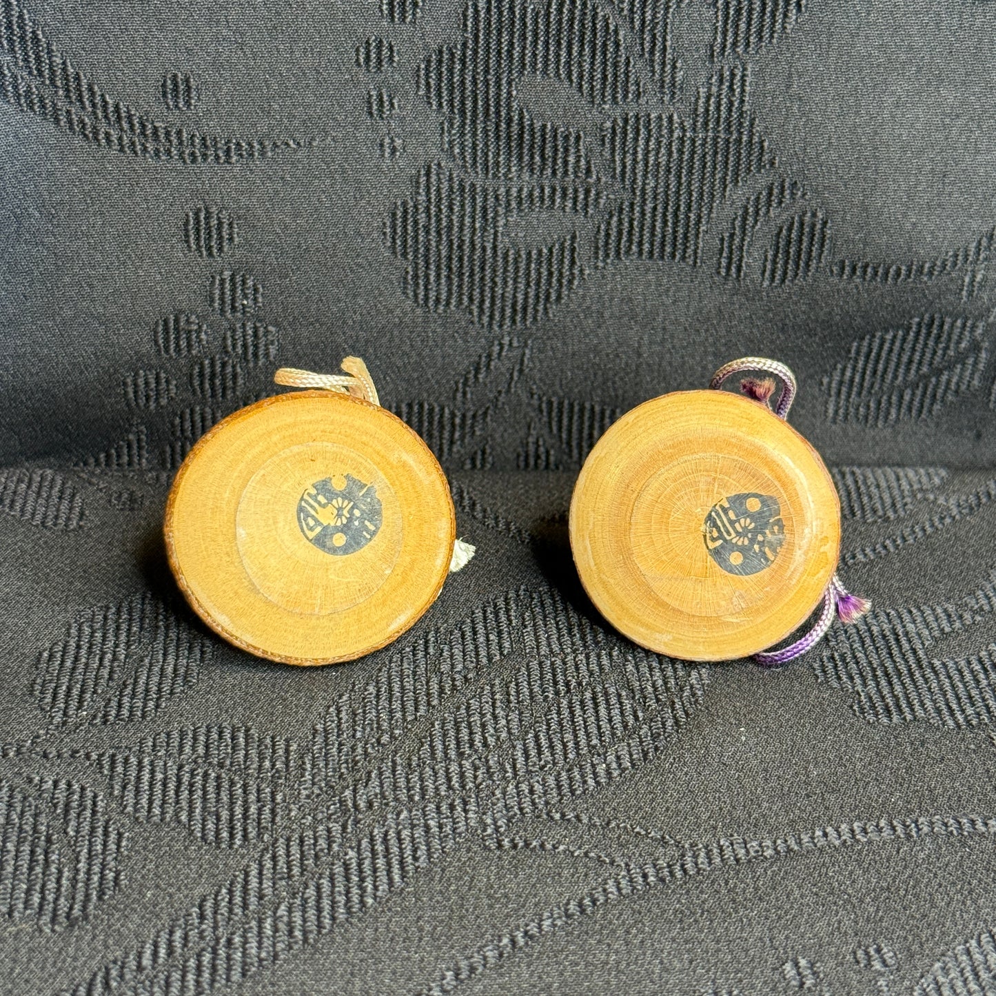 "Spinning Sweethearts" Vintage Kokeshi Doll Pair