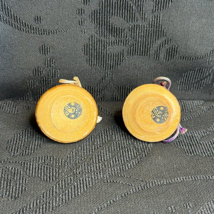 "Spinning Sweethearts" Vintage Kokeshi Doll Pair