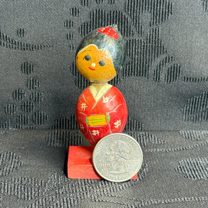 "Geisha Girl" Vintage Kokeshi Doll