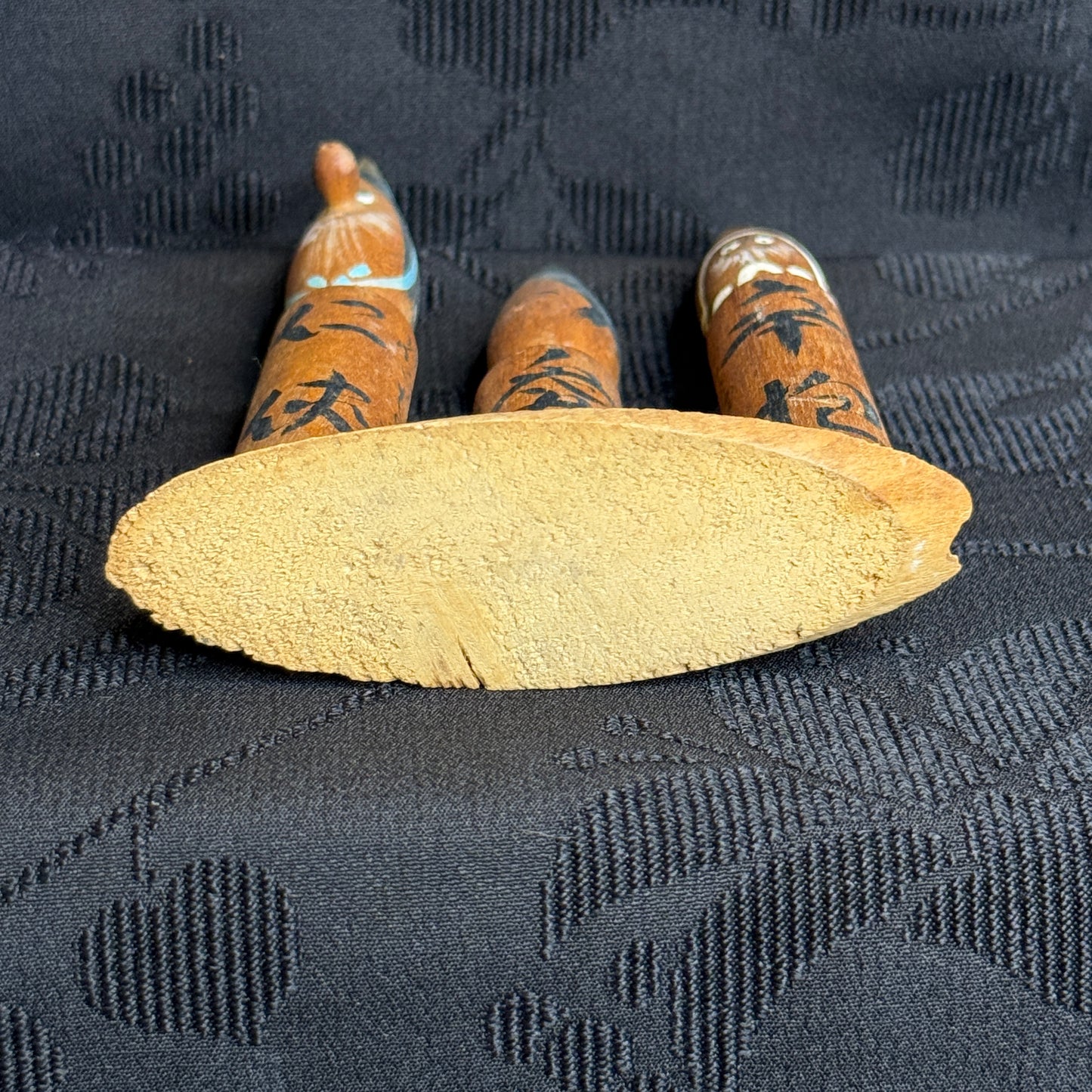 "Three Wise Guardians" Vintage Kokeshi Doll