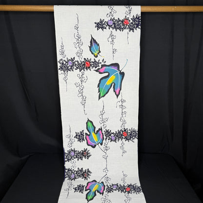 "Painted Leaves" Vintage Kimono Yardage
