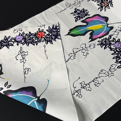 "Painted Leaves" Vintage Kimono Yardage
