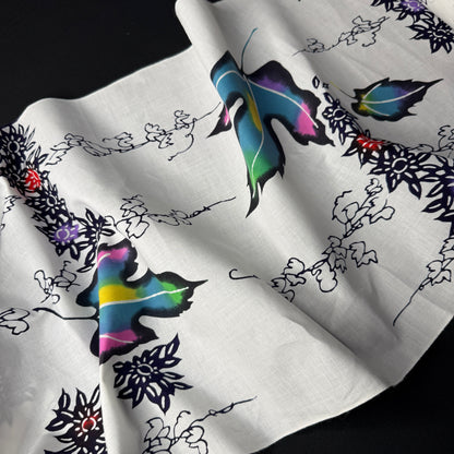 "Painted Leaves" Vintage Kimono Yardage