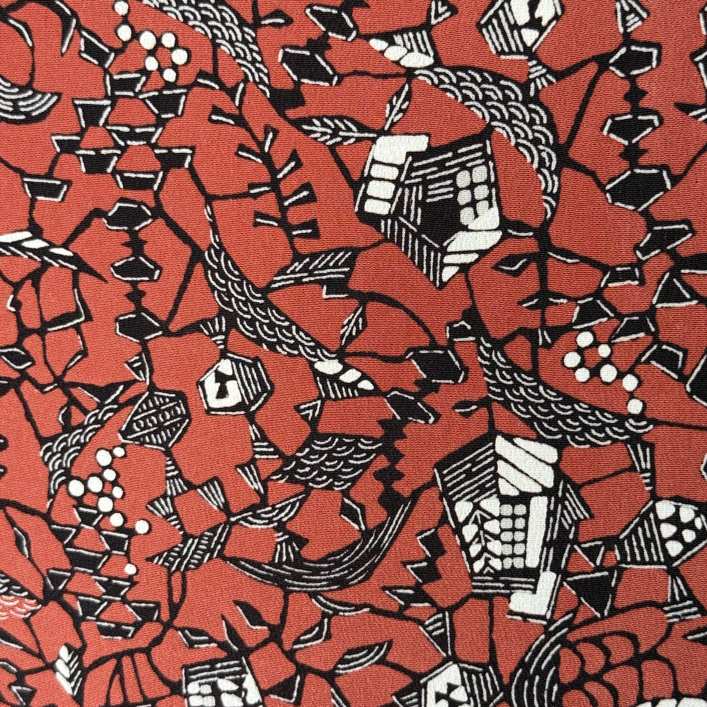 "Hidden Village" Vintage Kimono Yardage