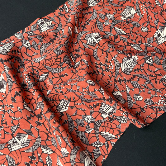 "Hidden Village" Vintage Kimono Yardage
