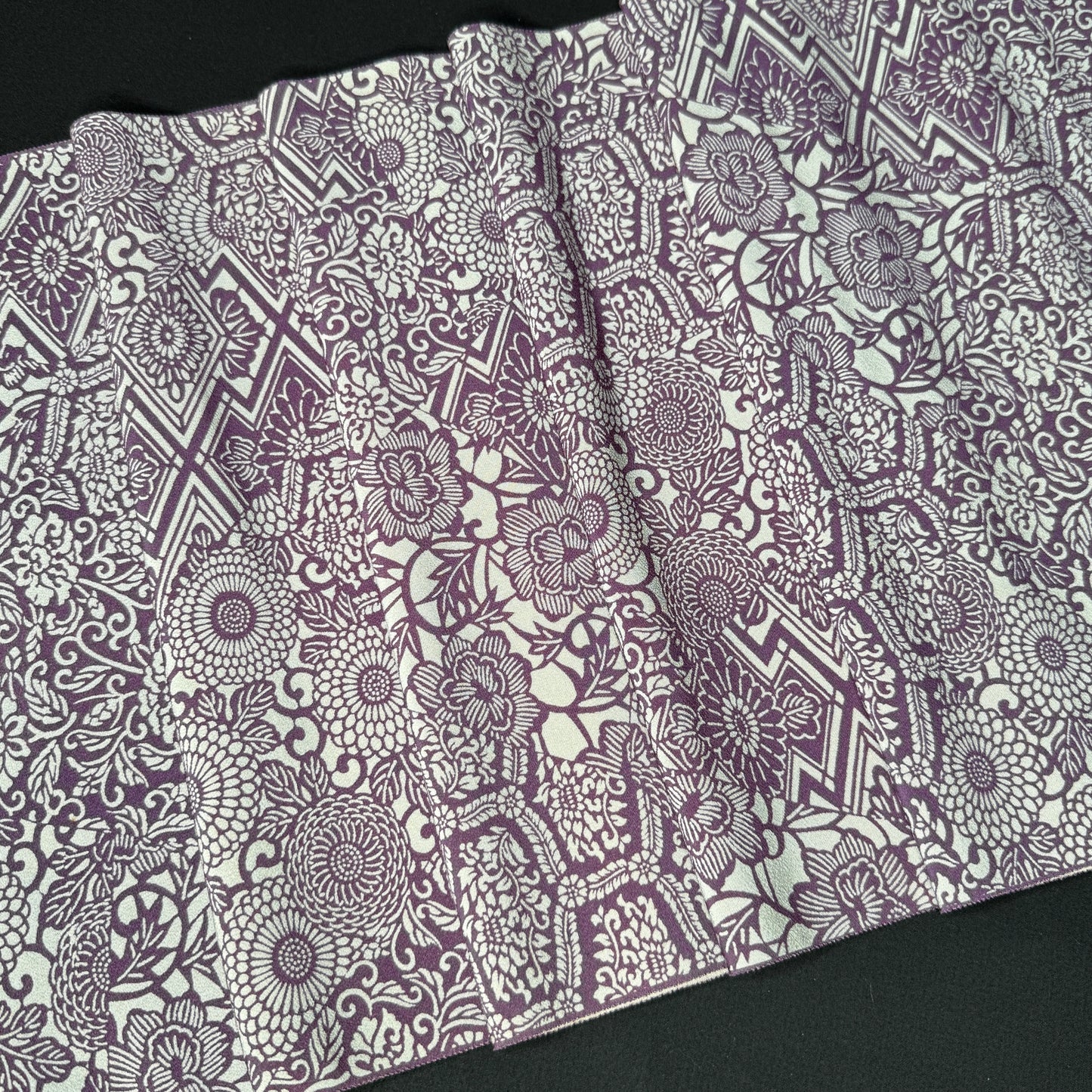"Garden Tiles" Vintage Kimono Yardage