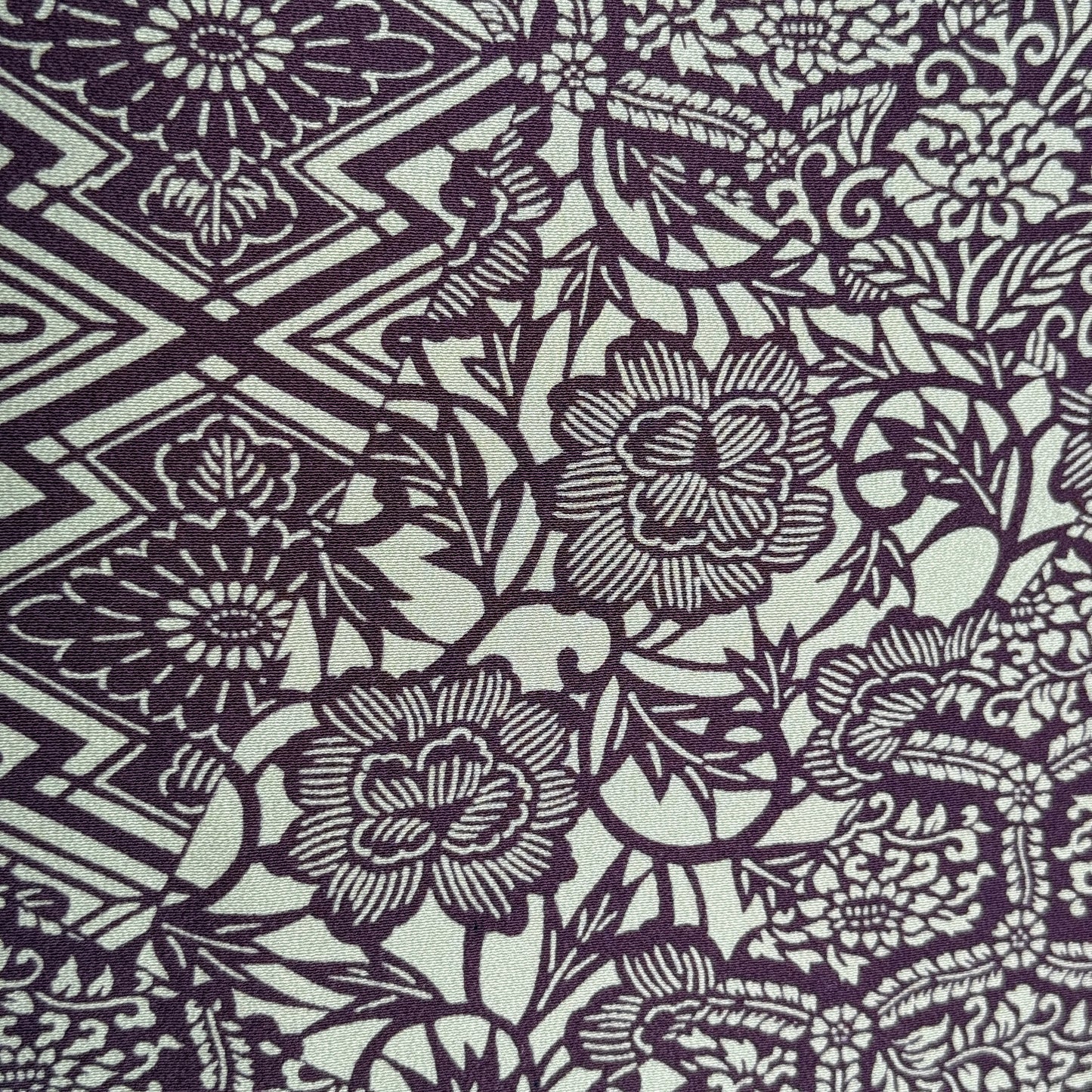 "Garden Tiles" Vintage Kimono Yardage