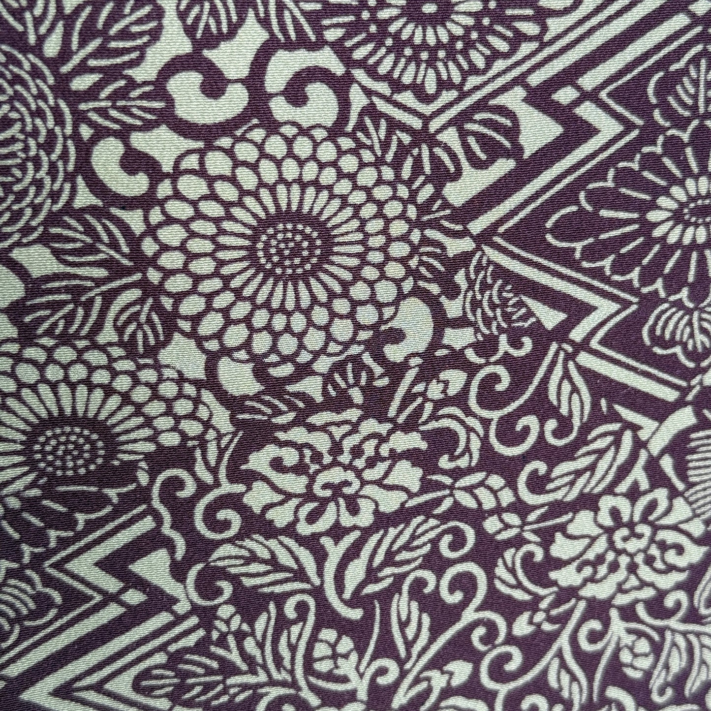 "Garden Tiles" Vintage Kimono Yardage