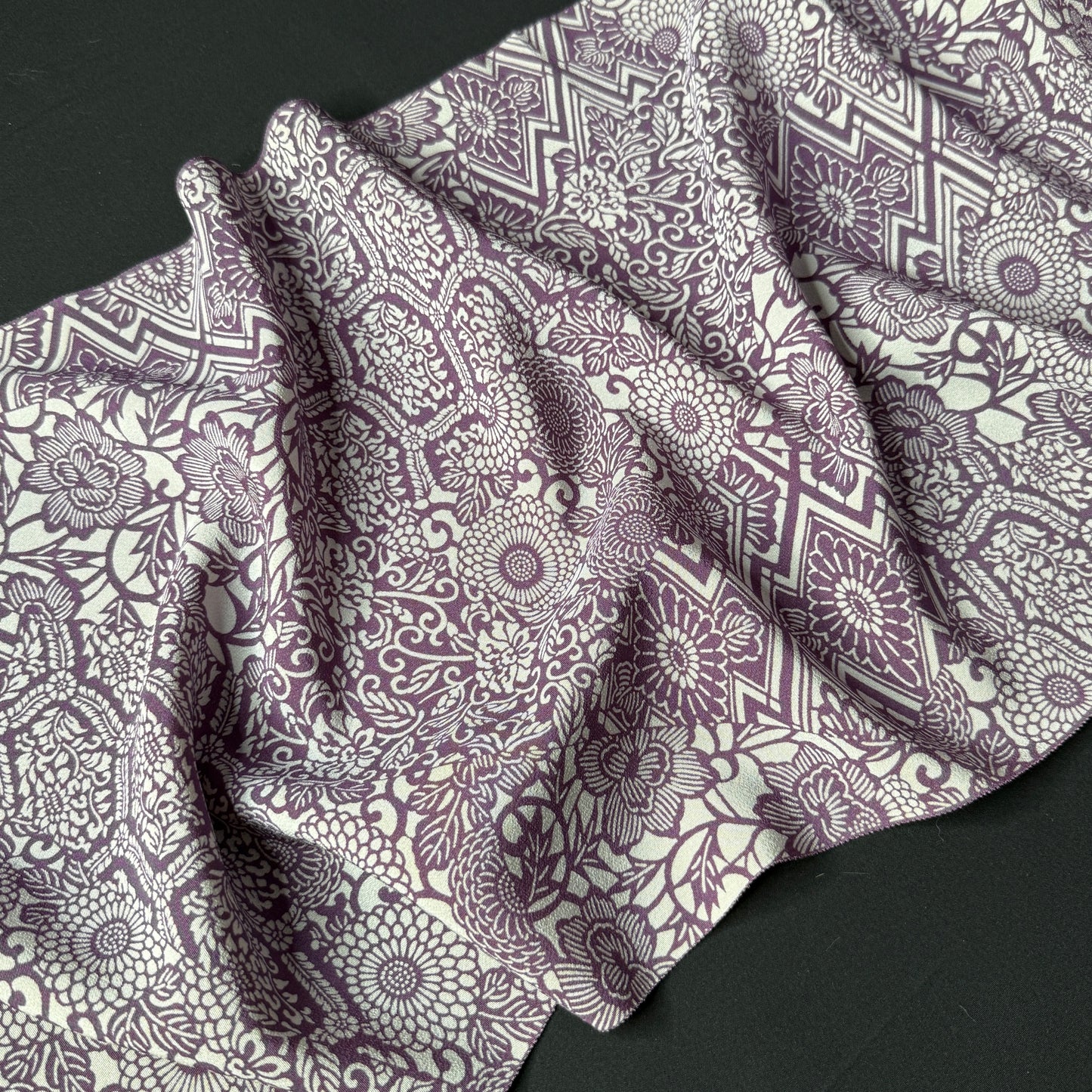 "Garden Tiles" Vintage Kimono Yardage