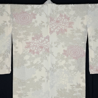 "Frosted Petals" Vintage Casual Kimono