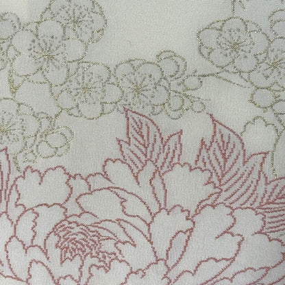 "Frosted Petals" Vintage Casual Kimono