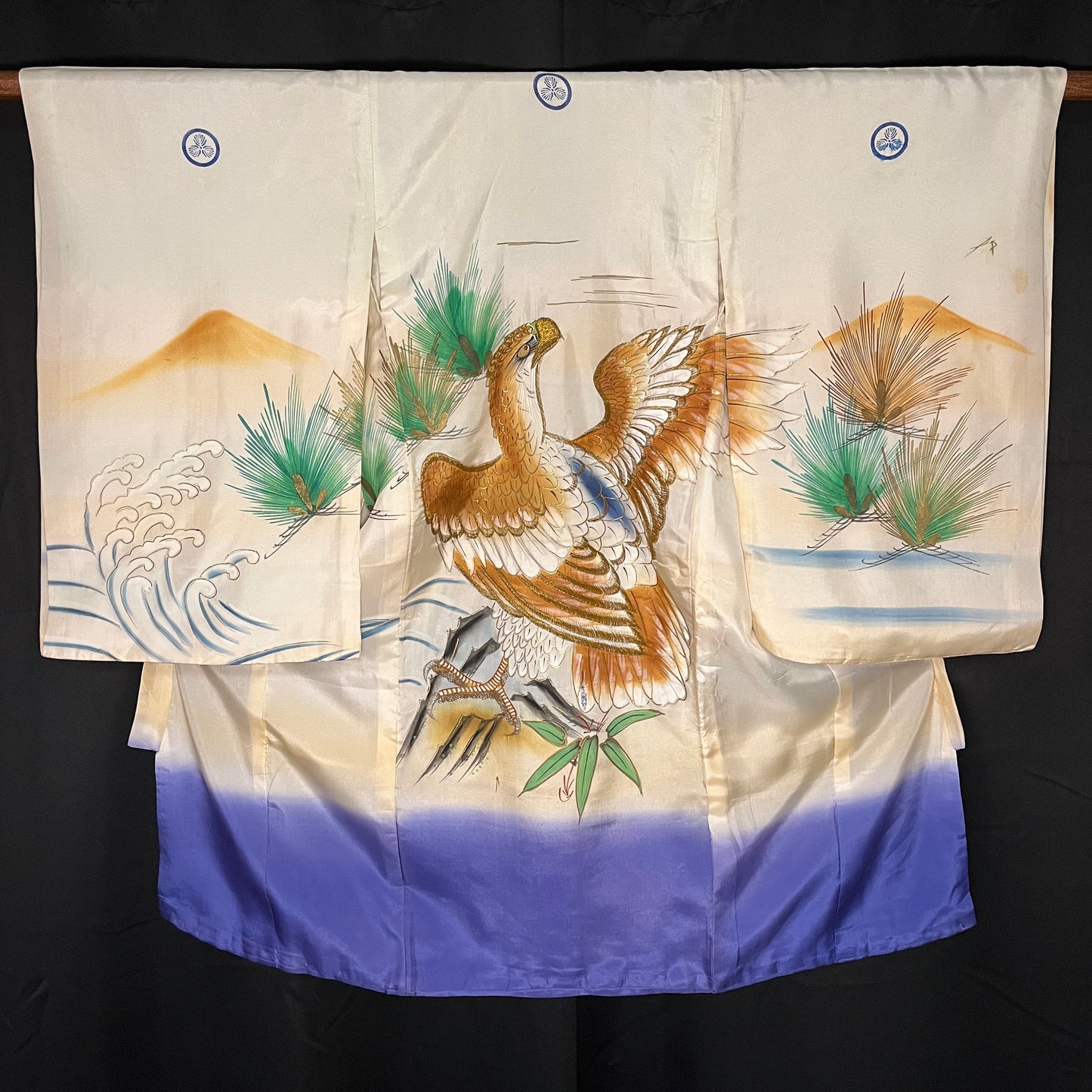 "Single Hawk" Miyamairi Kimono