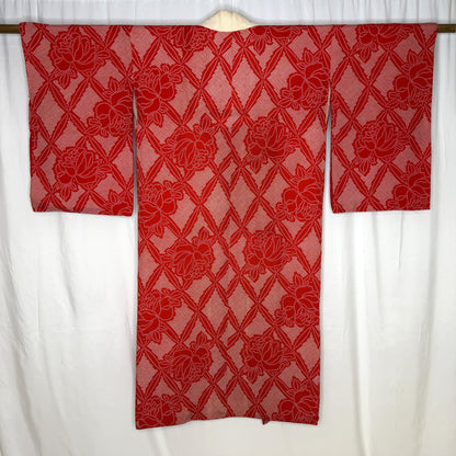 "Red Roses" Vintage Juban Underkimono