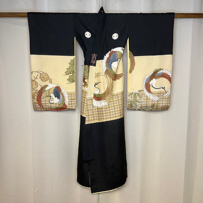 "Crane Medallions" Miyamairi Kimono