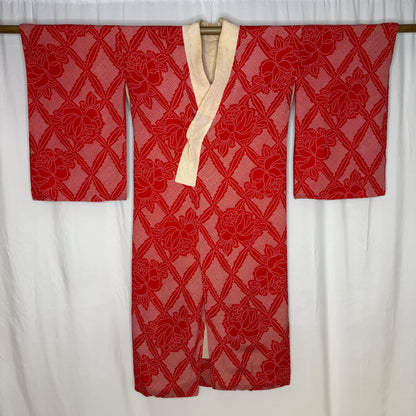 "Red Roses" Vintage Juban Underkimono