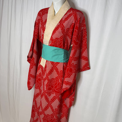 "Red Roses" Vintage Juban Underkimono