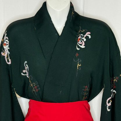"Spider Mums" Vintage Casual Kimono