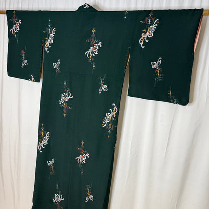 "Spider Mums" Vintage Casual Kimono