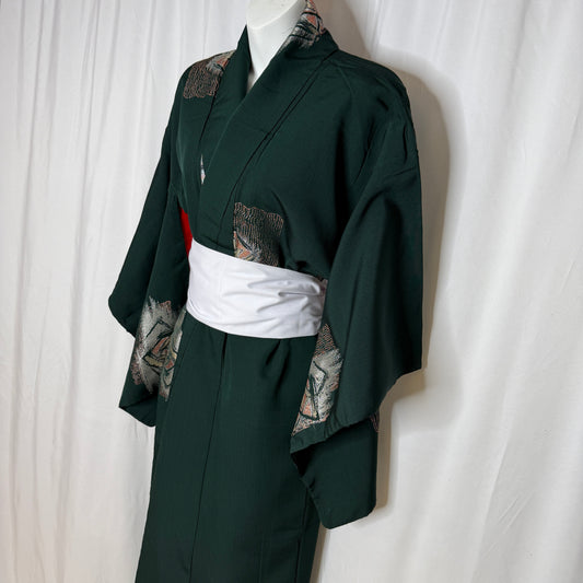 "Abstract Roses" Vintage Casual Kimono