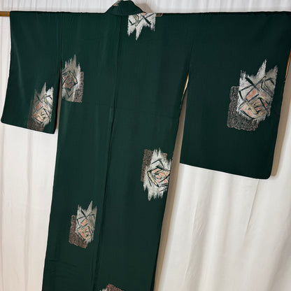 "Abstract Roses" Vintage Casual Kimono