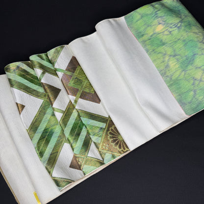 "Green Geometry" Vintage Obi BOLT
