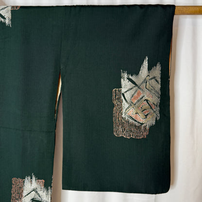 "Abstract Roses" Vintage Casual Kimono