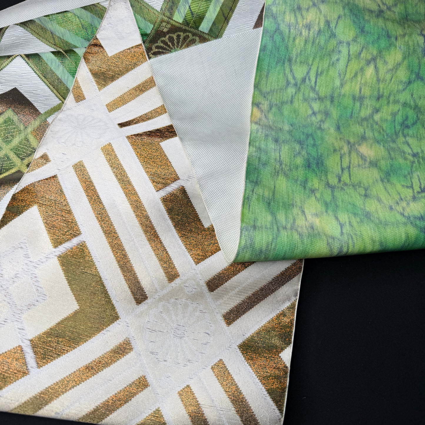 "Green Geometry" Vintage Obi BOLT
