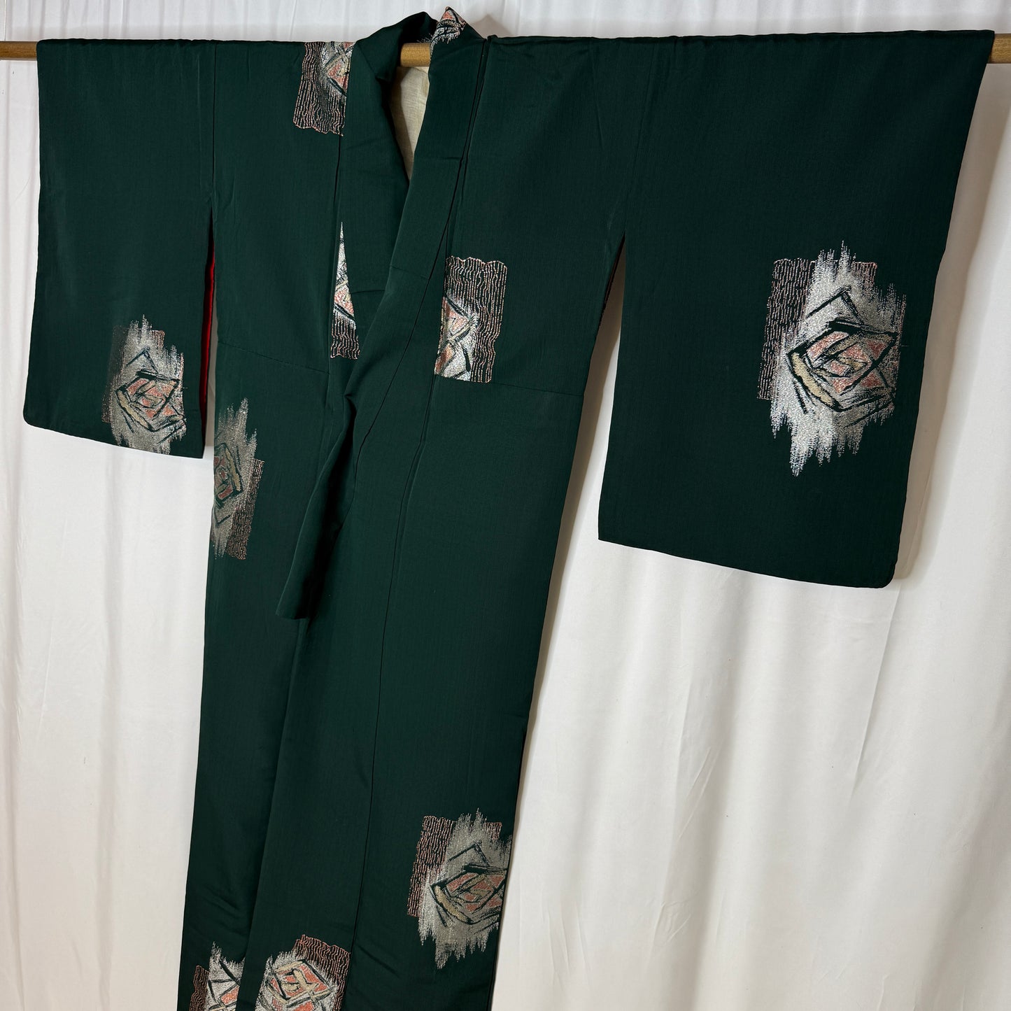 "Abstract Roses" Vintage Casual Kimono