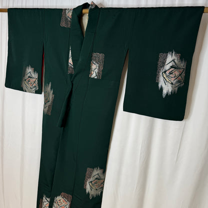 "Abstract Roses" Vintage Casual Kimono