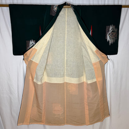 "Abstract Roses" Vintage Casual Kimono